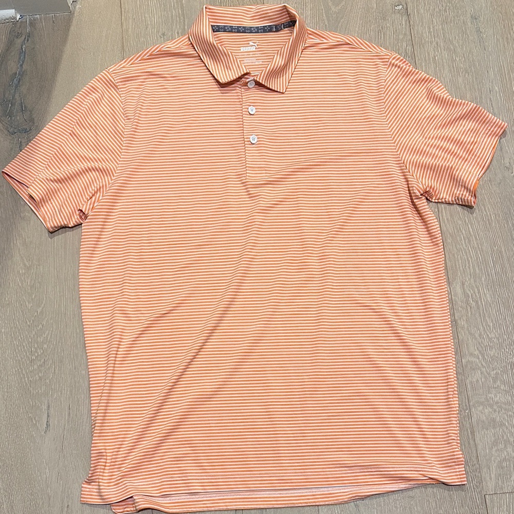 Puma Men's Orange Polo Shirt